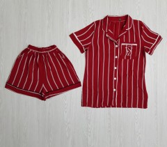 VICTORIA SECRET Ladies Turkey 2 Pcs Sleepwear Set (RED) (S - M - L - XL)