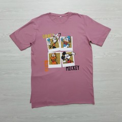 MICKEY MOUSE Ladies Turkey T-Shirt (PINK) (S - M - L)