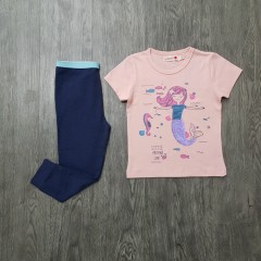BOBOLI Girls 2 Pcs Pyjama Set (NAVY - PINK) (2 to 8 Years)