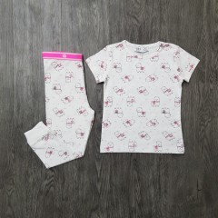 M&S Girls 2 Pcs Pyjama Set (WHITE) (2 to 8 Years)