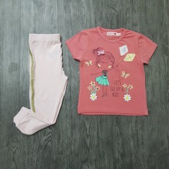 BOBOLI Girls 2 Pcs Pyjama Set (PINK- LIGHT PINK) (2 to 8 Years)