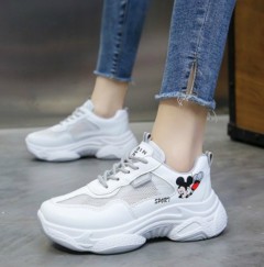 Ladies Sneakers ( WHITE -  GRAY ) (36 to 40)