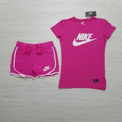 NIKE Ladies 2 Pcs Shorty Set (PINK) (S - M - L - XL)