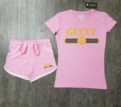 GUCCI Ladies 2 Pcs Shorty Set (LIGHT PINK) (S - M - L - XL)