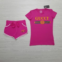 GUCCI Ladies 2 Pcs Shorty Set (PINK) (S - M - L - XL)