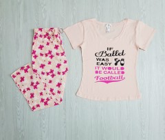 KATHY IRELAND Ladies 2 Pcs Pyjama Set ( LIGHT PINK) ( S - M - L - XL - XXL)