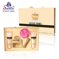 SELLION PERFUMS Success Gift Set Women 4pcs Perfums(EDP 100ML,EDP Spray 10ML,Shower Gel 100ML,Body Lotion 100ML)