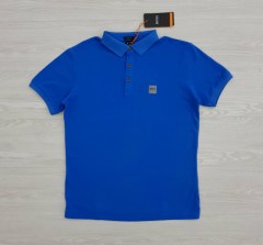 HUGO BOSS Mens Polo Shirt (BLUE) (S - M - L - XL - XXL)
