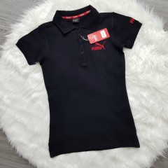 PUMA Ladies Polo Shirt (BLACK) (S - M - L - XL)
