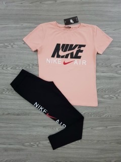 NIKE Ladies 2 Pcs Pyjama Set ( PINK - BLACK ) ( S - M - L - XL )