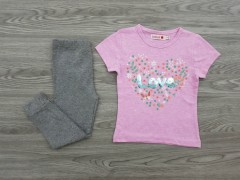 BOBOLI Girls 2 Pcs  Pyjama Set (LIGHT PURPLE- GRAY) (2 to 8 Years)