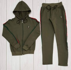 GUCCI Ladies 2 Pcs Hoody + Pant (DARK GREEN) (S - M - L - XL)