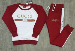 GUCCI Ladies Turkey 2 Pcs Set (MAROON - WHITE ) (S - M - L - XL)