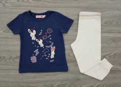 BOBOLI Girls 2 Pcs Pyjama Set (NAVY - WHITE) (2 to 8 Years)