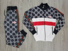 GUCCI Ladies 2 Pcs Sweatshirt + Pant (BLACK - WHITE) (S - M - L - XL)