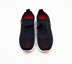 FASHION Ladies Shoes (BLACK - RED) ( 37 to 41)