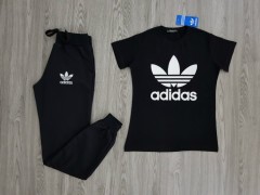 ADIDAS Ladies 2 Pcs Pyjama Set ( BLACK) ( S )