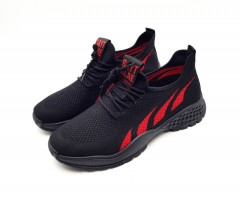 S-3 Mens Shoes (BLACK - RED) (40 to 45)