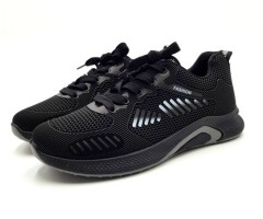 FASHION SPORT Mens Shoes (BLACK - WHITE) (40 to 45)