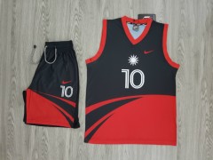 NIKE Mens Basketball Sport Set (BLACK- RED) (S - M - L - XL) 