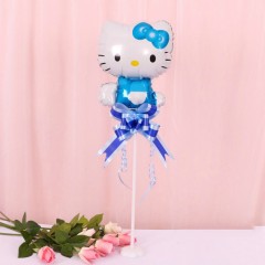 Balloon With Kitty Design (BLUE-WHITE) ( 70 CM )