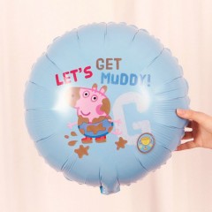 Balloon With Peppa Pig Design (BLUE) ( ONE SIZE )