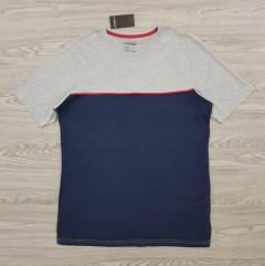 LIVERGY Mens T-Shirt (GRAY - NAVY) (S - M - L - XL)