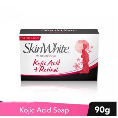 SKIN WHITE Whitening Soap Kojic Acid + Retinol For Face And Body (90g ) (mos)