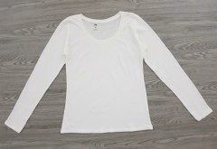 DIP Ladies Long Sleeved Shirt (WHITE) (XS - S - M - L - XL - XXL)