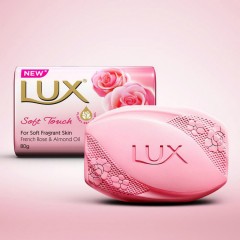 LUX Soft Touch Soap With French Rose & Almond Oil (80g) (MOS) (8999999527563) (CARGO)