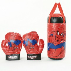 Spider man Kids Mini Boxing Punching Bag Set with Gloves (RED) (37Ã—18Ã—18 Cm)