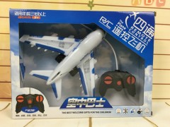 Remote Contorol Airplane Toy (WHITE-BLUE) (33 Ã— 8 Ã— 25 CM)