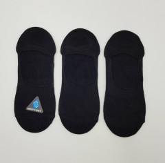 FITTER FIT FOR ME Mens Non Slip Gripper Ankle Socks 3 Pcs Pack (BLACK) (ONE SIZE)