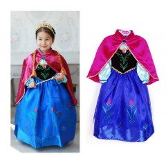Frozen Custom Dress For Girls (BLUE - PINK) (100 to 100 CM)