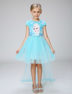 Frozen Custom Dress For Girls (BLUE) (110 to 150 CM)