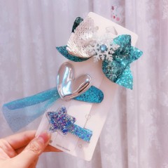 Hair Accessories 3 Pcs (BLUE - SILVER) (ONE SIZE)