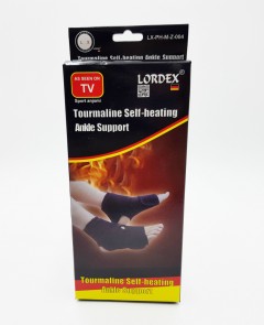 LORDEX FITNESS Tourmaline Self-heating Ankle Support (BLACK) (LX - PH - M - Z - 004)