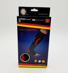 LORDEX FITNESS Ankle Suppprt (BLACK - RED) (LX - PH - M - 130)