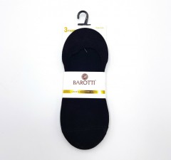 BAROTTI Ladies Socks 3 Pcs Pack (BLACK) (FREE SIIZE)