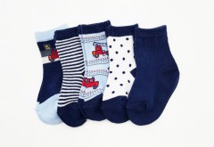 BAROTTI Boys Socks 5 Pack (RANDOM COLOR) (0 to 12 Month)