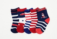 BAROTTI Boys Cotton Socks 5 Pcs Pack (RANDOM COLOUR) (6 to 12 Month)