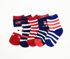 BAROTTI Boys Cotton Socks 5 Pcs Pack (RANDOM COLOUR) (12 to 24 Month)