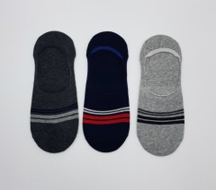 BAROTTI Mens Invisible Socks 3 Pack (RANDOM COLOR) (FREE SIZE)