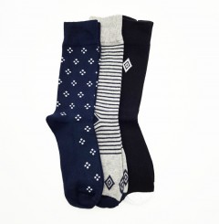 BAROTTI Mens Cotton Socks 3 Pcs Pack (RANDOM COLOR) (FREE SIZE)