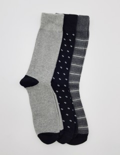 BAROTTI Mens Socks 3 Pcs Pack (RANDOM COLOR) (FREE SIZE)