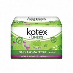 KOTEX Liners Daily Aroma Fresh Daun Sirih Longer & Wider 16 Pcs (MOS)