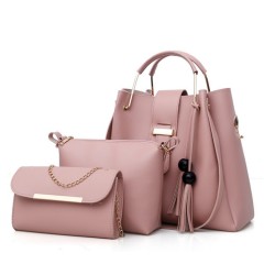Ladies 3 Pcs Bags (PINK) (Os) (ARC)