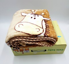 CUTE BABY Baby Blanket (BROWN - WHITE) (100 / 125 CM)