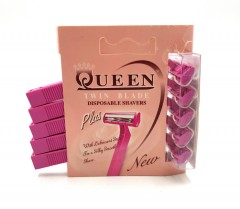 QUEEN Ladies Twin Blade Disposable Shavers Pluse (5 PCS) (MOS)
