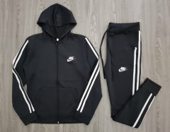 NIKE Ladies 2 Pcs Hoody Set (BLACK) (M - L - XL)